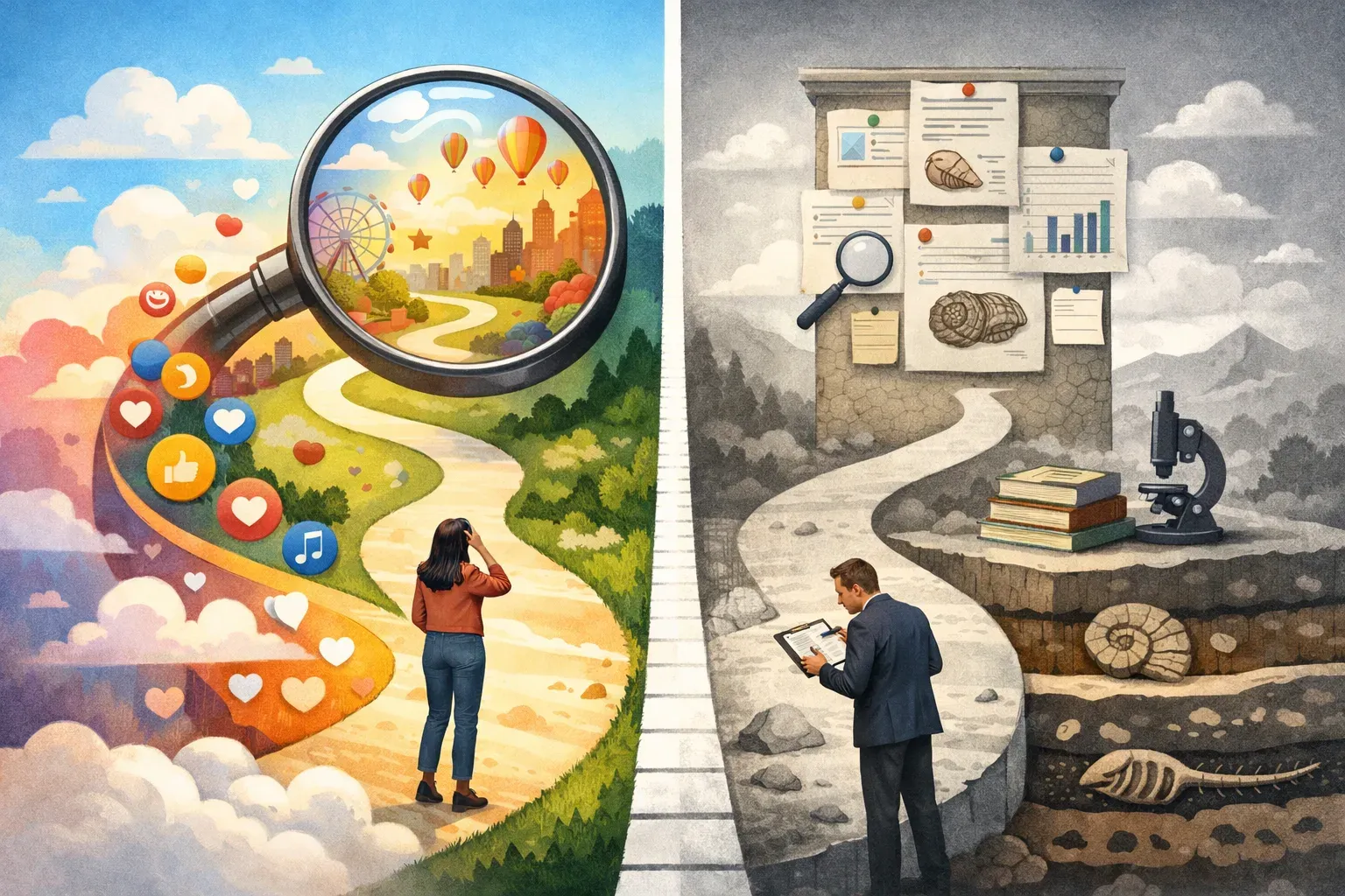 A preference lens personalizes how information is presented while evidence keeps facts grounded.