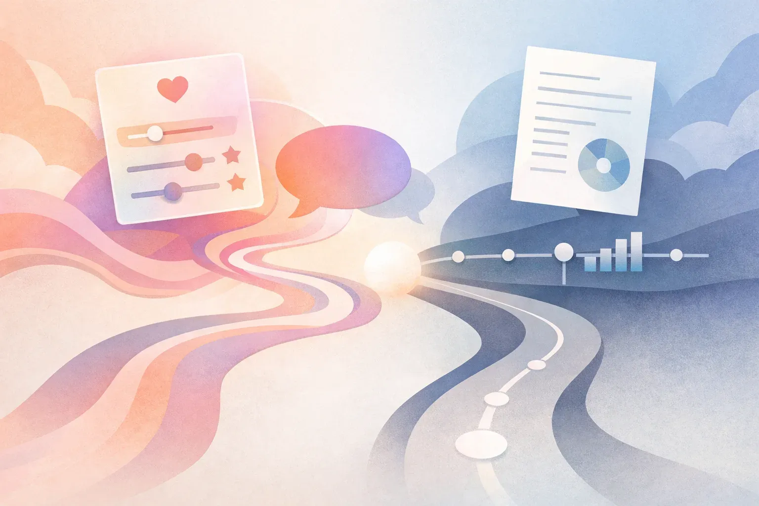 An illustration of personal preferences shaping an answer's style while source evidence anchors its facts.